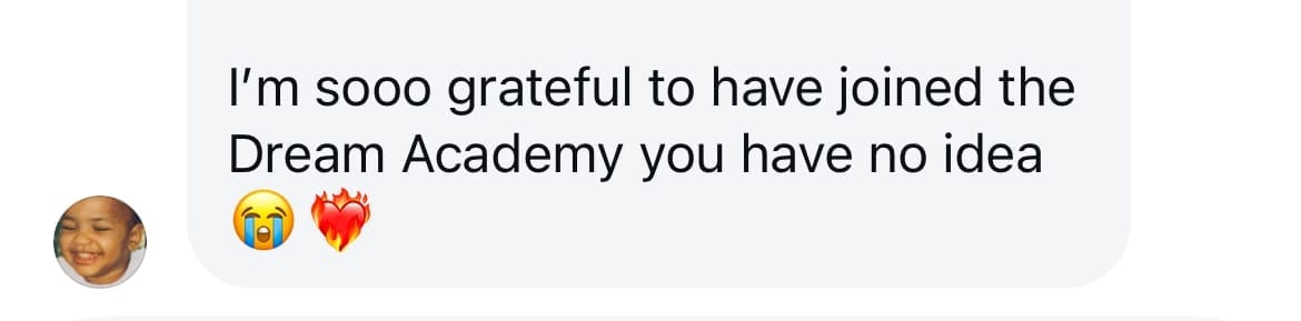 DM testimonial about joining the Dream Academy