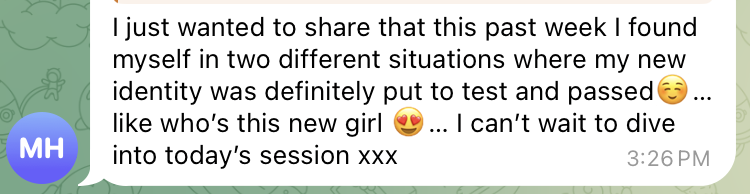 Testimonial about a new identity being tested and passing